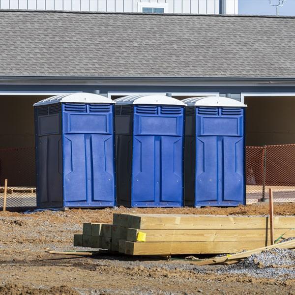 Heavy-duty construction site porta potty in Fontana, California