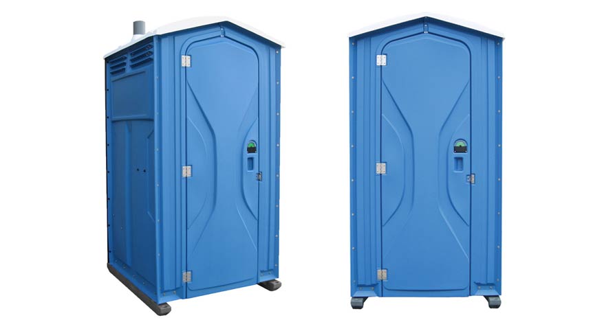 Long-term porta potty units on site in Fontana, California
